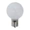 Pure White Faceted G40 LED Replacement Bulbs, 25ct.